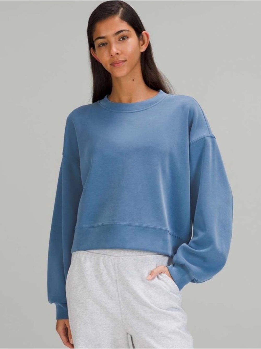 Lululemon Perfectly Oversized Cropped Crew Sweatshirt *Softstreme